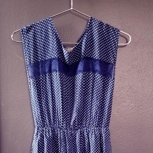Blue Polka Dot Summer Dress